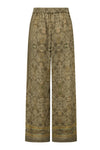INTO THE EAST 25 Autumn/Winter Moss Green Dark Pattern Print Linen Shirt/Straight Pants ITE-E1DGAW005GR21PT-LV Pants (E1DGAW004GR21SH)